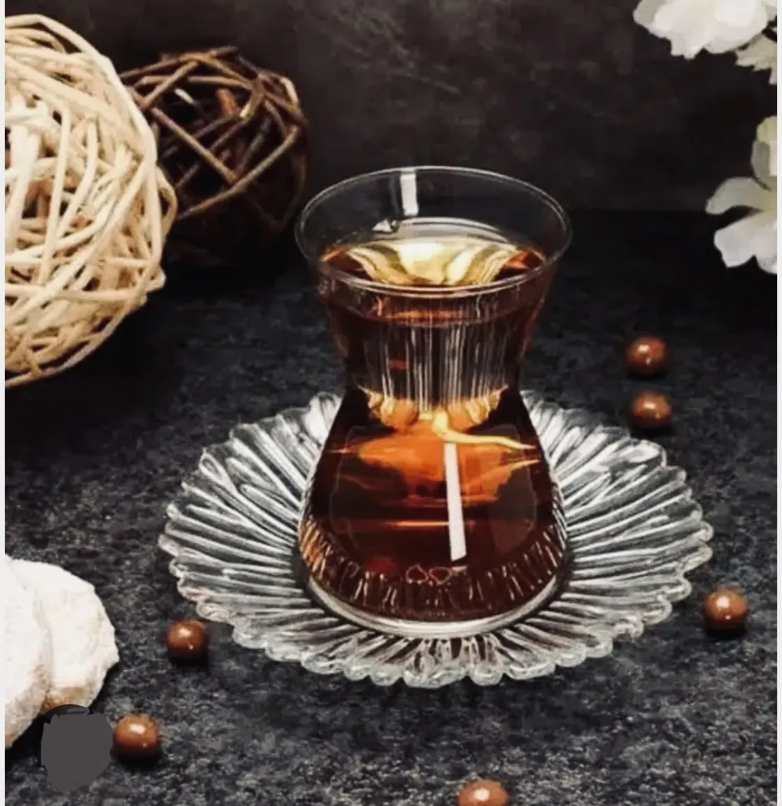 استکان نعلبکی پاشاباغچه طرح شلاله کد ۹۶۶۲۱