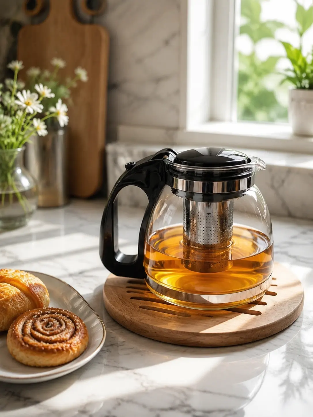 قوری چای ساز SHANGYIXIN مدل SY-۱۲۸ ظرفیت ۱۵۰۰ میلی‌لیتر کد ۴۵