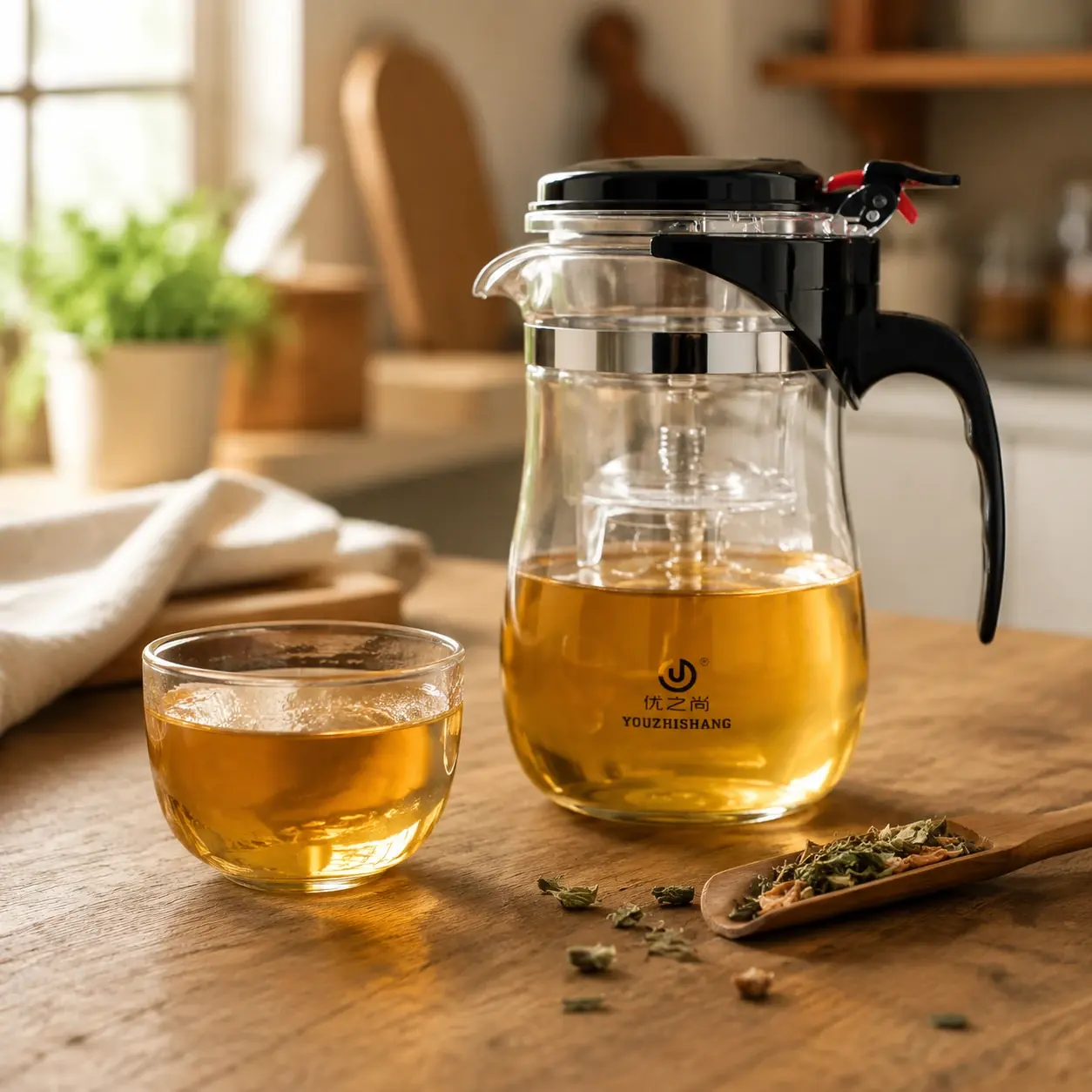 قوری دم‌کن دمنوش و چای YOUZHISHANG مدل Mate Tea Cup ظرفیت ۷۵۰ میلی‌لیترکد ۴۷