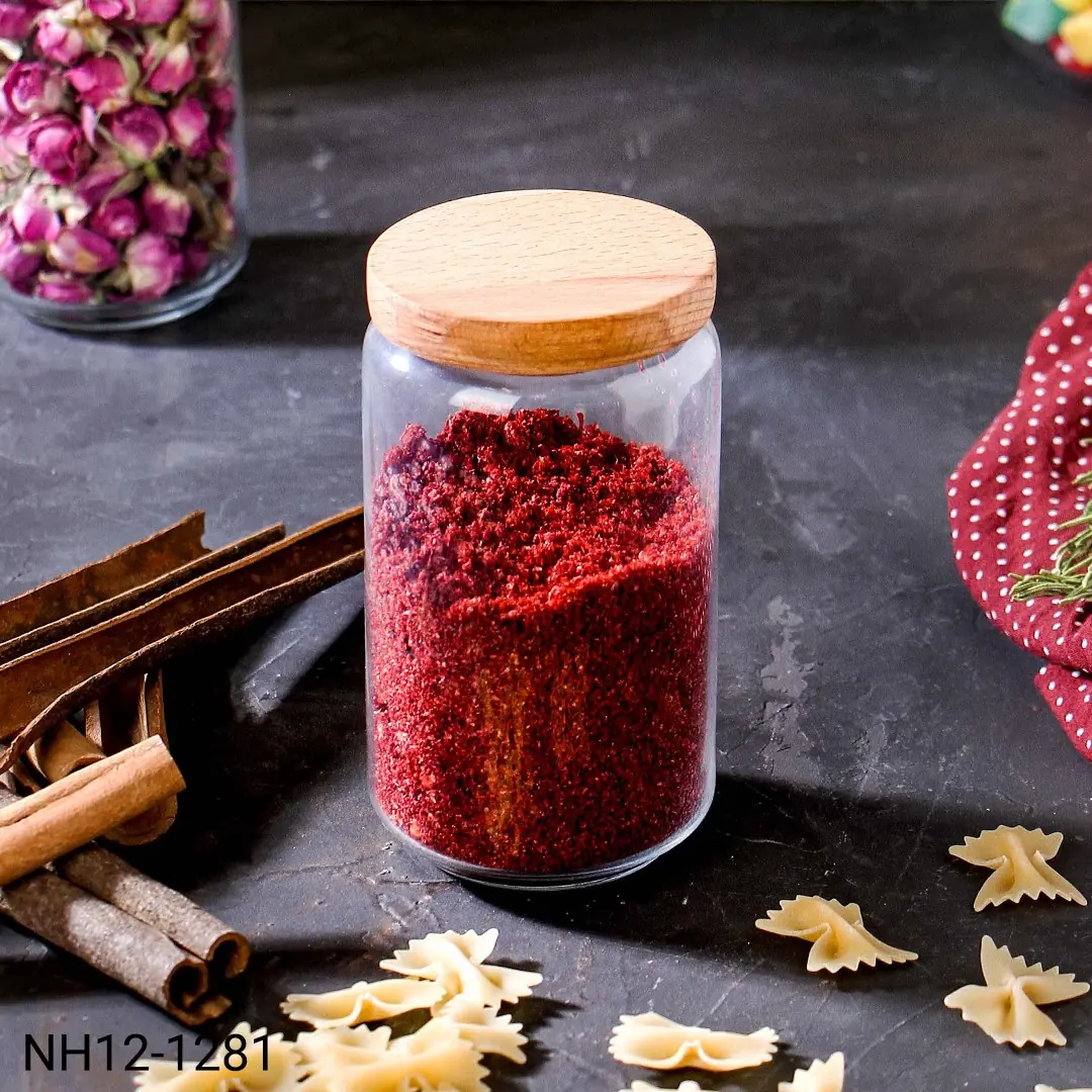 بانکه شیشه‌ای درب چوبی نیوهوم مدل NH۱۲-۱۲۸۱