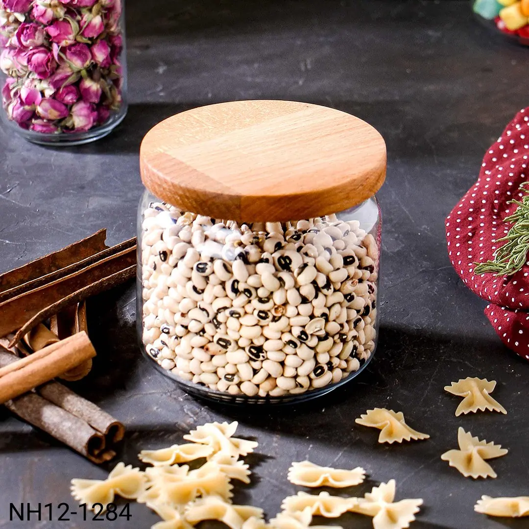 بانکه شیشهای درب چوبی نیوهوم مدل NH12-1284