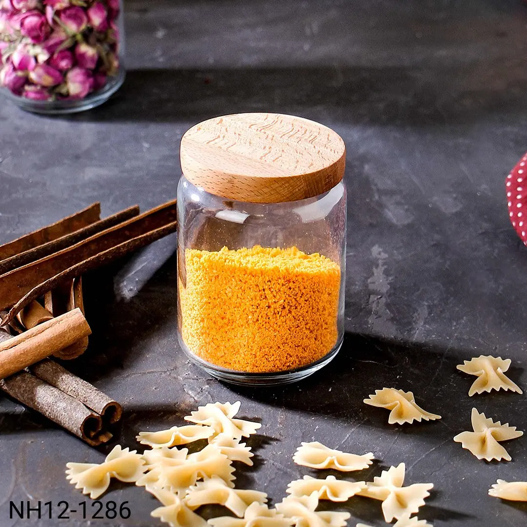 بانکه شیشه‌ای درب چوبی نیوهوم مدل NH۱۲-۱۲۸۶