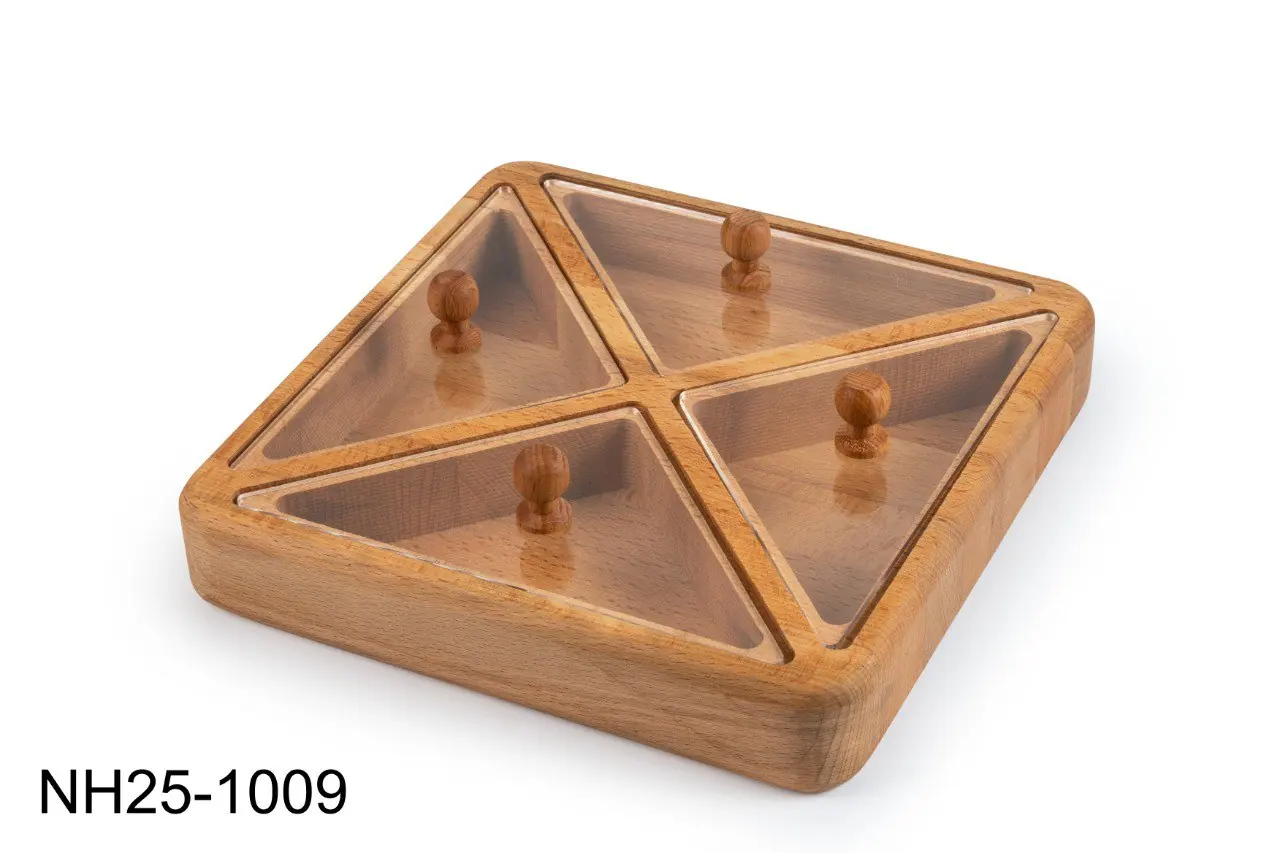 اردوخوری مربع ۴ خانه چوبی نیوهوم مدل NH25-1009